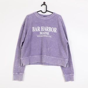 Vintage Purple Bar Harbor Maine Crewneck Sweatshirt